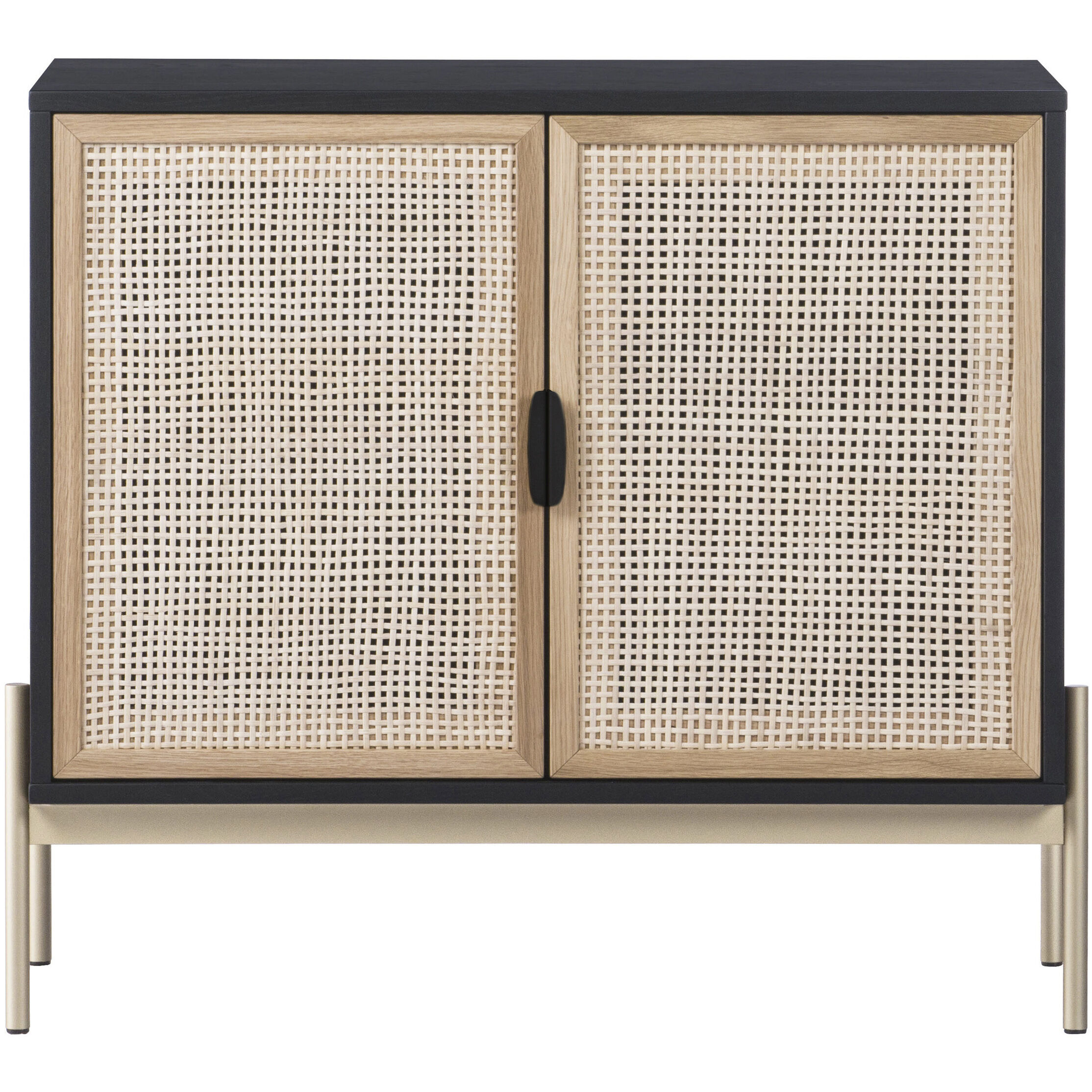 Avida 37.5 X 18.75 inch Gold / Black/Natural Sideboard, Small